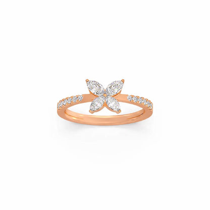Marquise Bloom Diamond Butterfly Ring