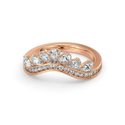 Celestial Crown Curved Diamond Ring
