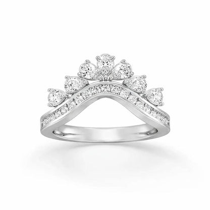Celestial Crown Curved Diamond Ring