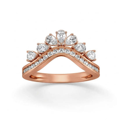 Celestial Crown Curved Diamond Ring