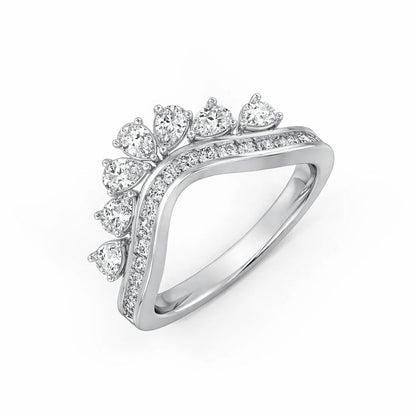 Celestial Crown Curved Diamond Ring