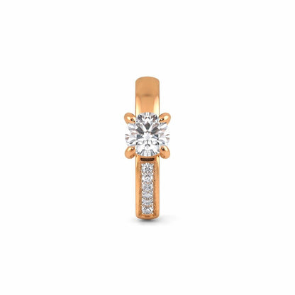 Solitaire Sparkle Huggie Hoop Earrings