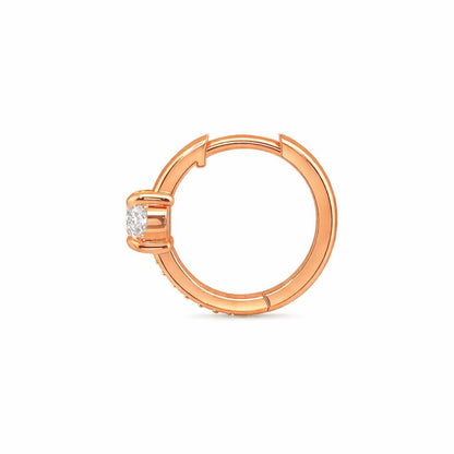 Solitaire Sparkle Huggie Hoop Earrings