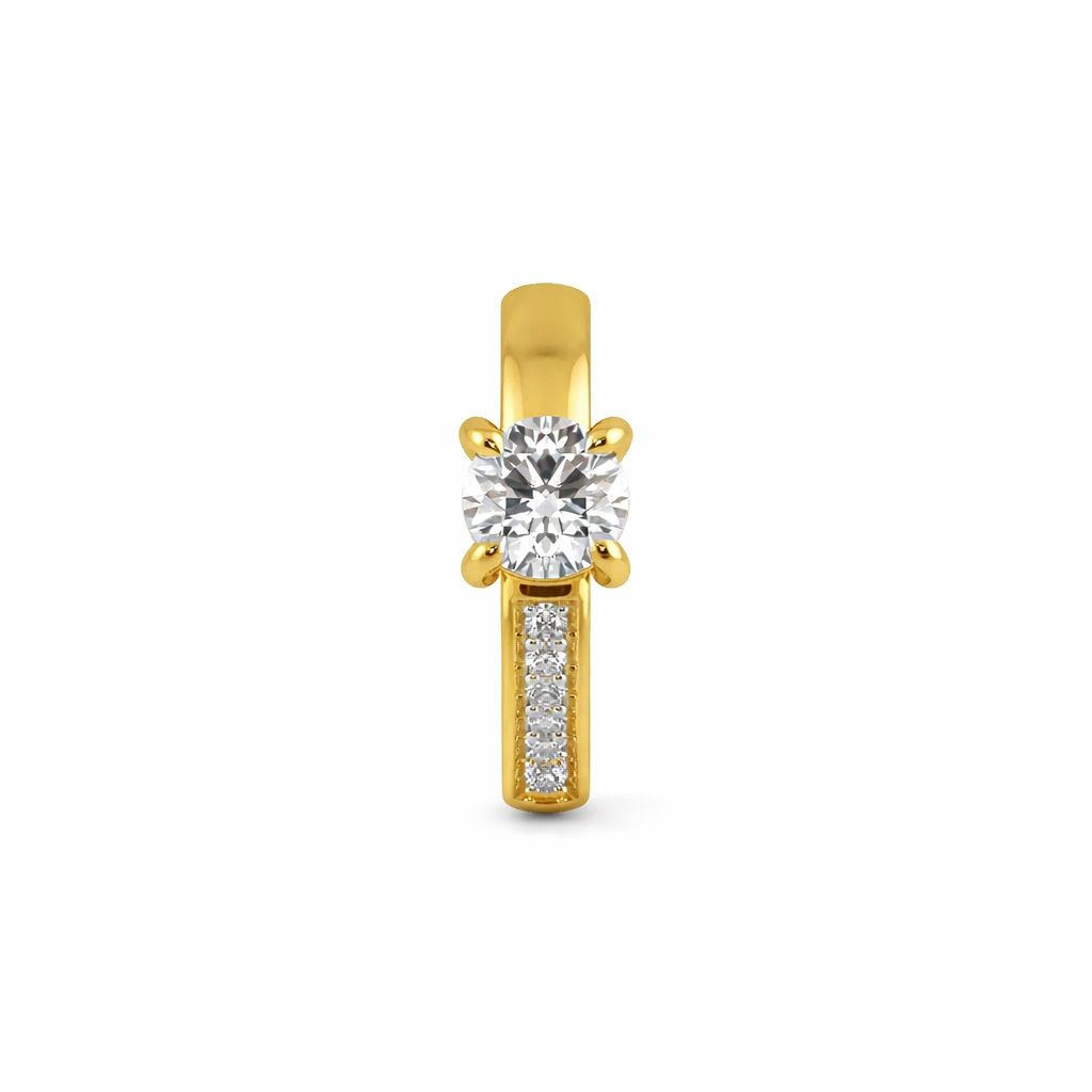 solitaire sparkle huggie hoop earrings
