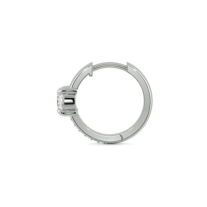 Solitaire Sparkle Huggie Hoop Earrings