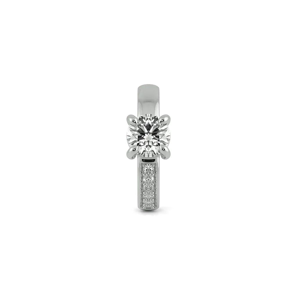 solitaire sparkle huggie hoop earrings
