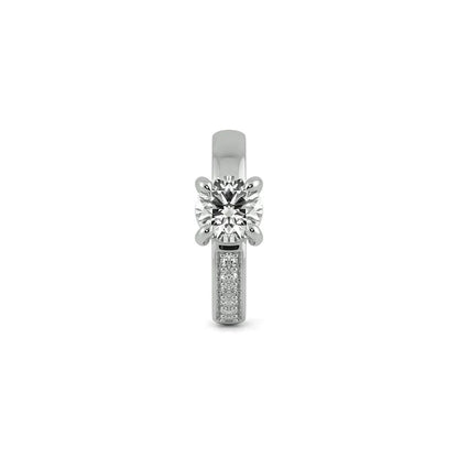 Solitaire Sparkle Huggie Hoop Earrings