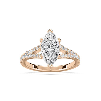 Split Shank Marquise Engagement Ring