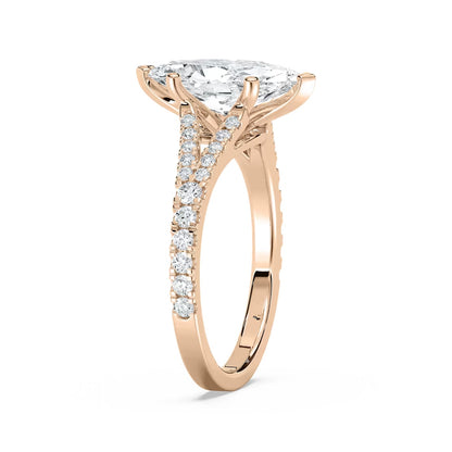 Split Shank Marquise Engagement Ring
