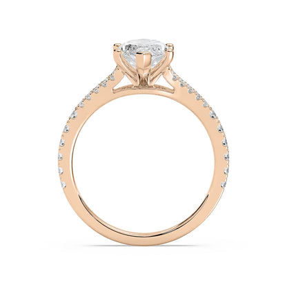 Split Shank Marquise Engagement Ring