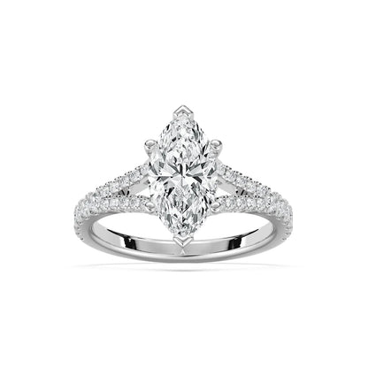 Split Shank Marquise Engagement Ring