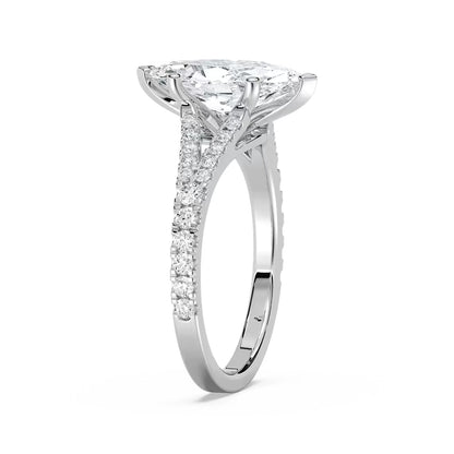 Split Shank Marquise Engagement Ring