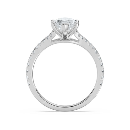 Split Shank Marquise Engagement Ring