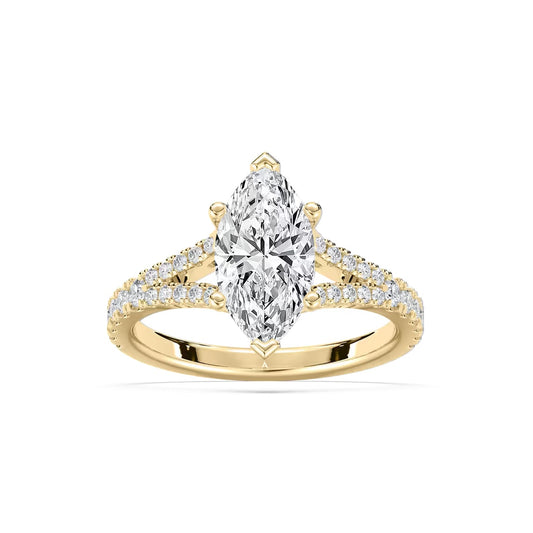 Split Shank Marquise Engagement Ring