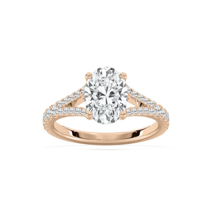 Split Shank Oval Engagement Ring