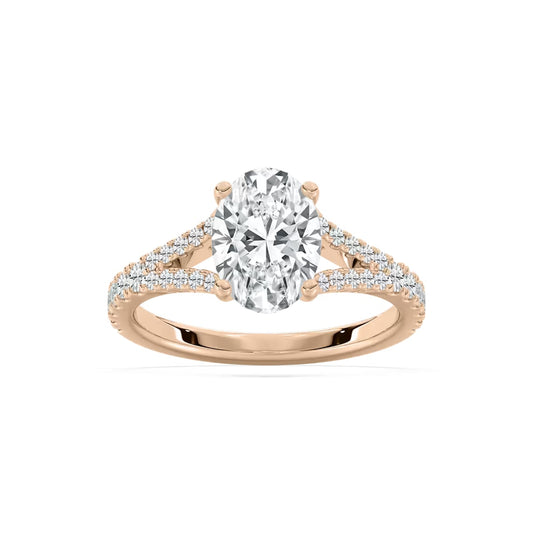 Split Shank Oval Engagement Ring