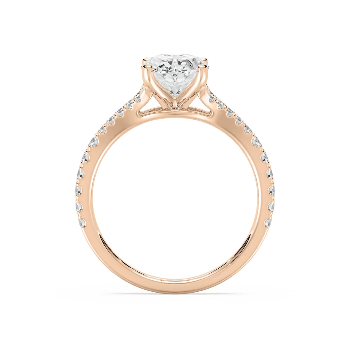 split shank oval engagement ring