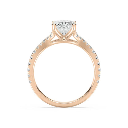 Split Shank Oval Engagement Ring