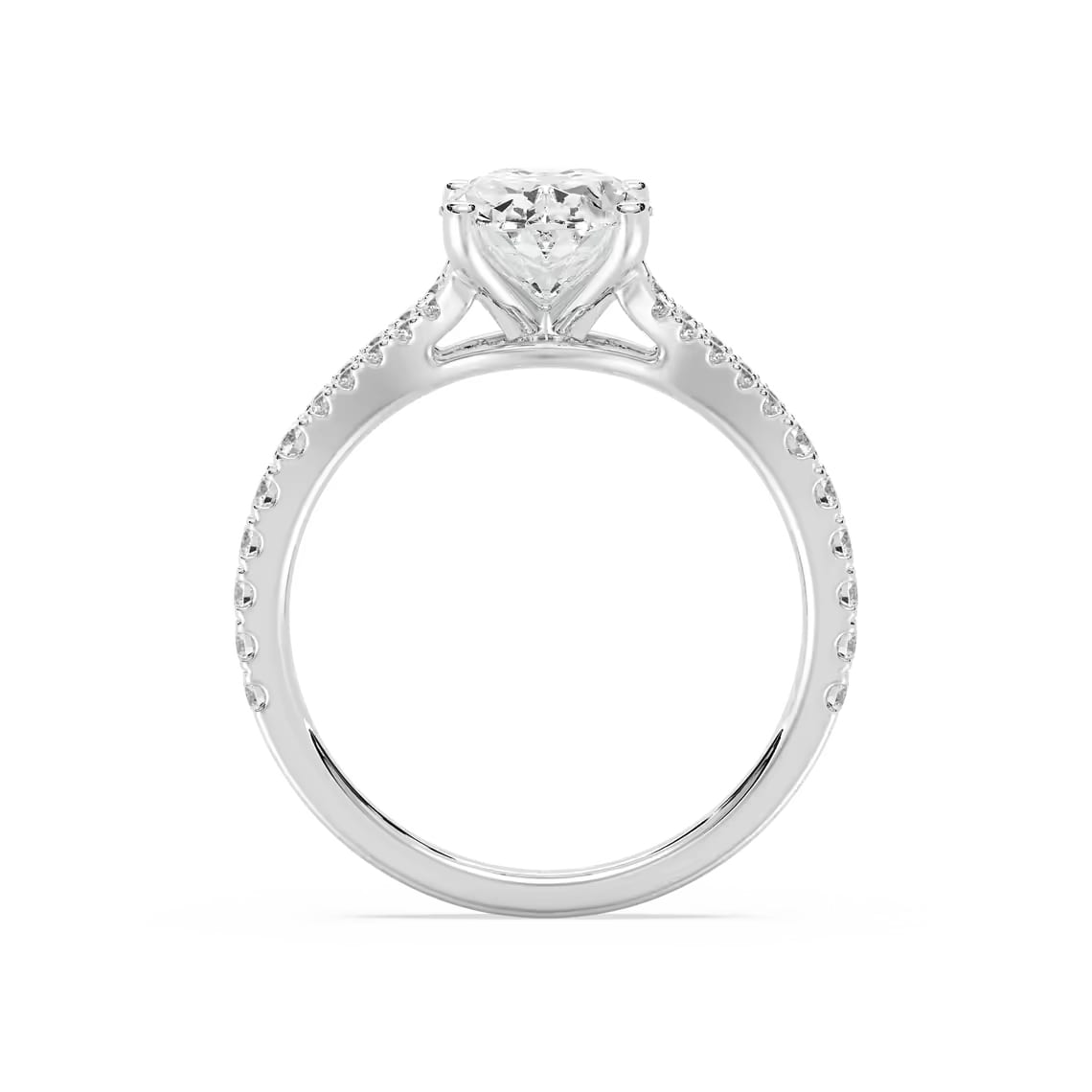 split shank oval engagement ring