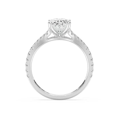 Split Shank Oval Engagement Ring