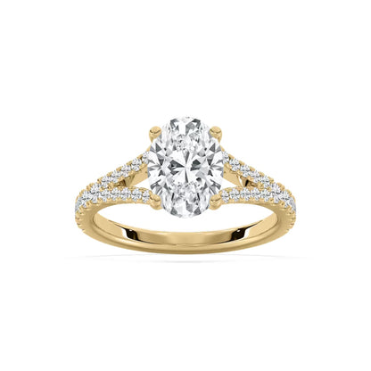 Split Shank Oval Engagement Ring
