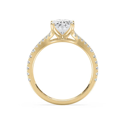 Split Shank Oval Engagement Ring