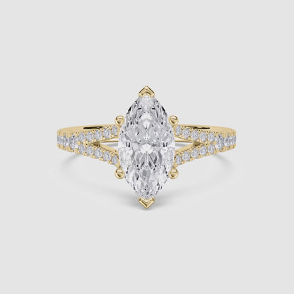 Split Shank Marquise Engagement Ring