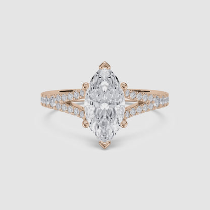 Split Shank Marquise Engagement Ring