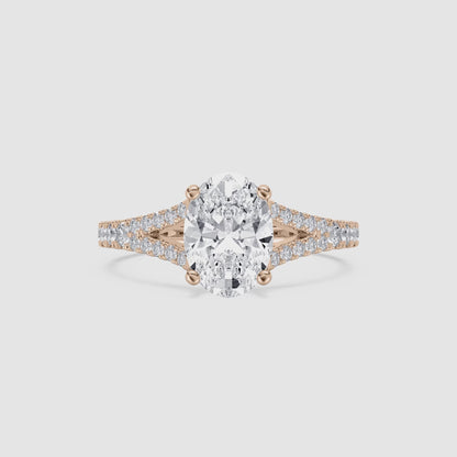 Split Shank Oval Engagement Ring
