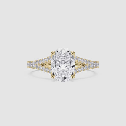 Split Shank Oval Engagement Ring